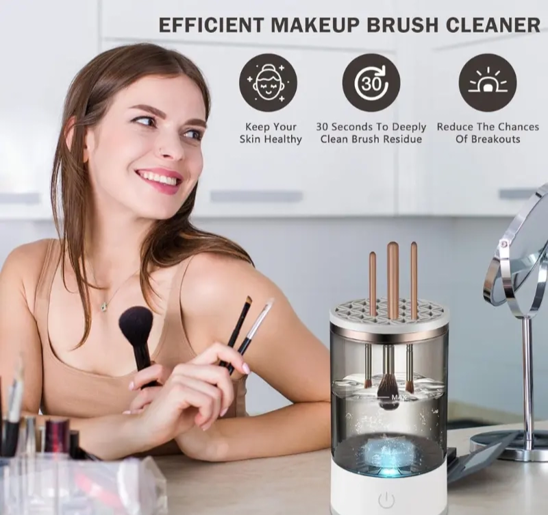 منظف الفرش وبيوتي بليندر الكهربائي Nettoyeur Électrique pour Pinceaux & Éponge Beauty Blender